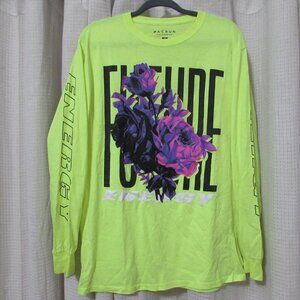 PACSUN Neon Graphic Long Sleeve T-Shirt Floral “Future Energy” Men’s